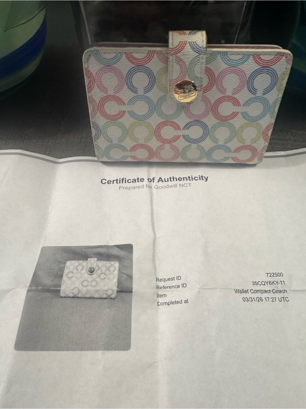NWT Coach Y2K Multicolor Signature C Wallet - Picture 6 of 6